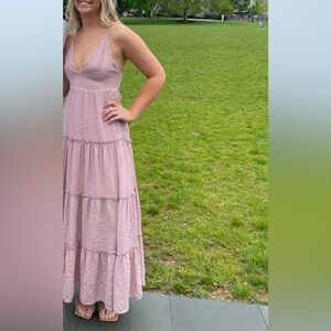 Pink Altar’d State Tiered Maxi Dress